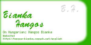 bianka hangos business card